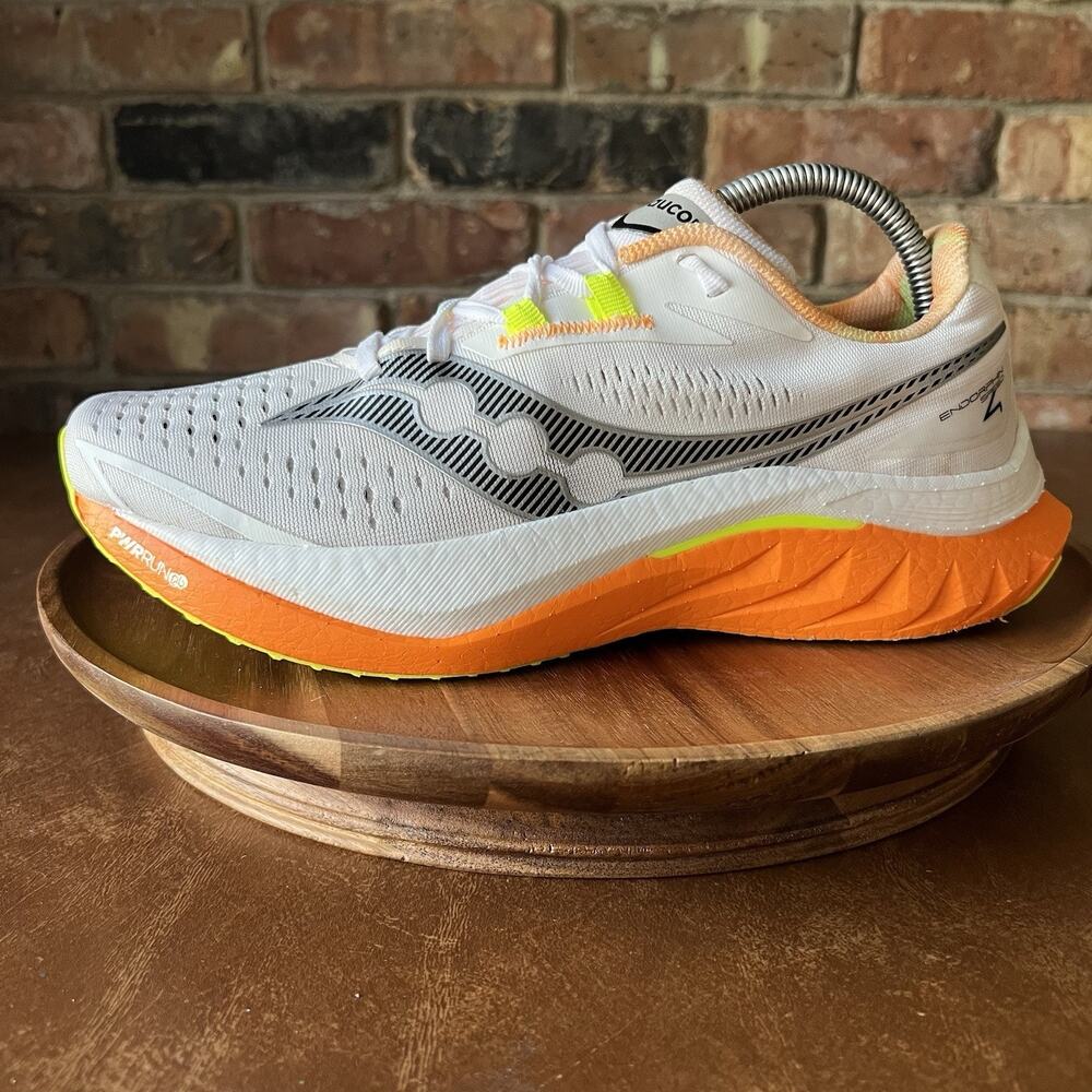 Saucony Endorphin Speed 4 White Orange Race Running Shoes Sneaker Men's 8.5